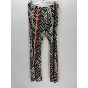 Wrangler Flared Leggings Women's Large Multicolored Aztec Yoga Pants Cowgirl